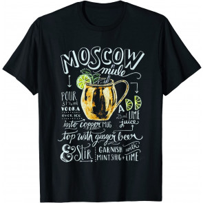 Moscow Mule Copper Mug Recipe Cocktail T-Shirt