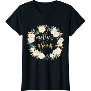 Mother Of The Groom Blush Floral Wreath T-Shirt
