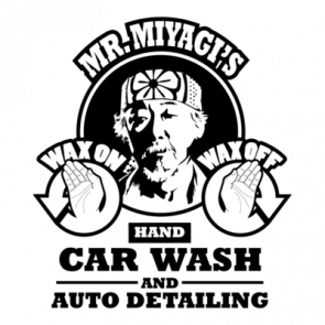 Mr Miyagis Hand Car Wash And Auto Detailing  Funny Karate Kid Tshirt