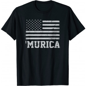 Murica Vintage American Flag T-Shirt