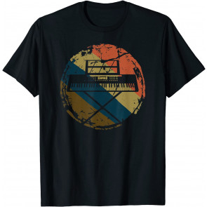 Music Musician Pianist Gift Vintage Keyboard Player Piano T-Shirt