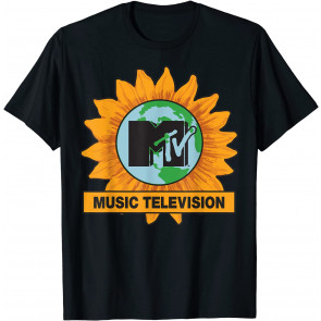 Music Television New York Sunflower Logo Front & Back T-Shirt