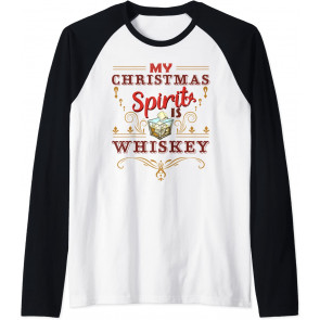 My Christmas Spirit Is Whiskey Liquor Drinker Christmas T-Shirt