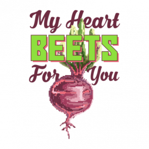 My Heart Beets For You Retro Pun Tshirt