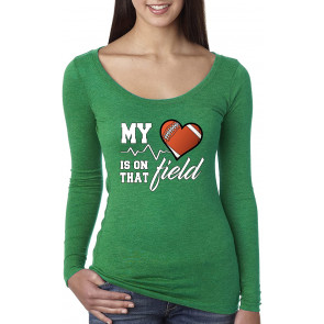 My Heart Is On That Football Field Sports T-Shirt
