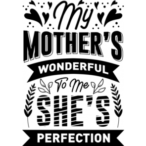 My Mothers Wonderful To Me Shes Perfection T-Shirt