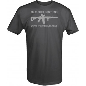 My Rights Don't End Feeling Begin NRA Gun AR15 2nd T-Shirt
