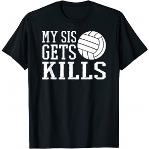 My Sis Plays Volleyball Brother & Sister Volleyball Spike T-Shirt