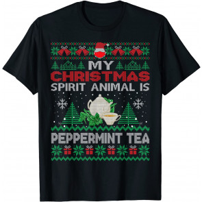 My Spirit Animal Is Peppermint Tea Ugly Christmas  T-Shirt