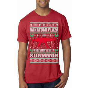Nakatomi Plaza Christmas Party Survivor 1988 Ugly Christmas T-Shirt