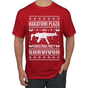 Nakatomi Plaza Christmas Party Survivor 1988 Ugly Christmas T-Shirt