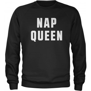 Nap Queen (White Print) Comfy Top For Lazy Days T-Shirt