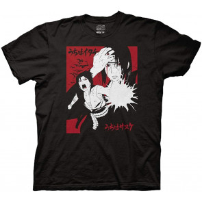 Naruto Shippuden Itachi & Sasuke 2 Color With Kanji T-Shirt