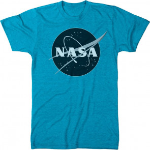 NASA Meatball Logo Black &White Men's Tri-Blend T-Shirt