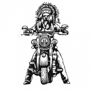 Native American On A Motorcycle Tshirt