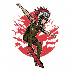 Native American Skateboarding Indian Tshirt