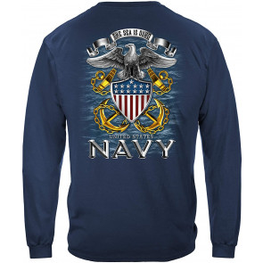 Navy Full Print Eagle T-Shirt