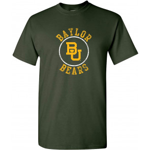 NCAA Distressed Circle Logo, Team Color T-Shirt