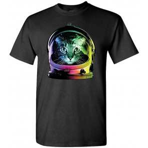 NEON Space CAT - Astronaut Kitten Outer Space - T-Shirt