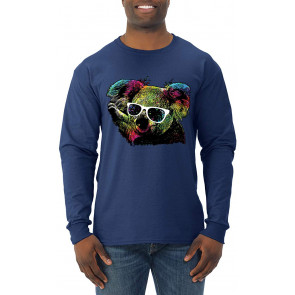 Neon Technicolor Trippy Party Rainbow Koala T-Shirt