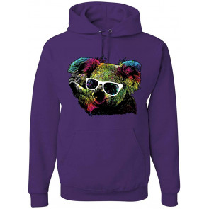 Neon Technicolor Trippy Party Rainbow Koala T-Shirt