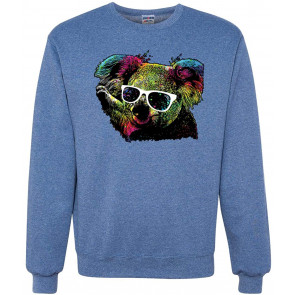 Neon Technicolor Trippy Party Rainbow Koala T-Shirt