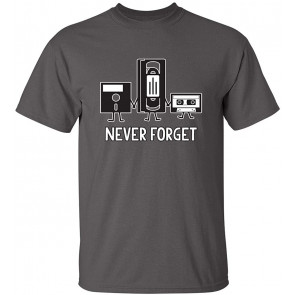 Never Forget Retro Vintage Cassette Tape Novelty Funny T-Shirt