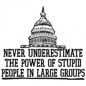 Never Underestimate The Power Of Stupid People Shirt