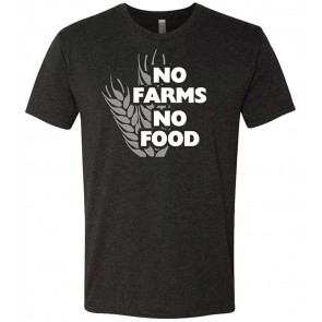 No Farms - No Food - USA Patriotic Farmer Support - Tri-Blend T-Shirt