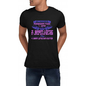 Norwegian Food Lefse Warm Lefse Lefse With Butter Black T-Shirt