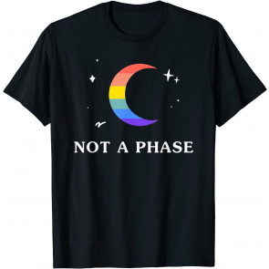 Not A Phase Gay Lesbian LGBTQ Pride Flag Moon T-Shirt