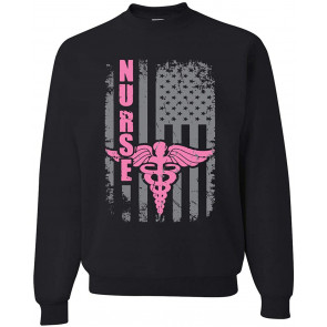 Nurse Grunge American Flag T-Shirt