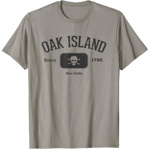 Oak Island Pirate Skull And Crossbones Gift  T-Shirt