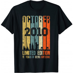 October 2010 11 Birthday 11 Year Old 2010 Birthday Vintage T-Shirt