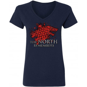Of Thrones North Remembers Womens Vneck T-Shirt
