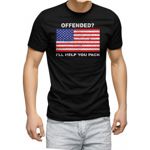 Offended (American Flag) I'll Help You Pack T-Shirt
