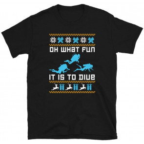 Oh What Fun It Is To Dive Ugly Christmas  T-Shirt