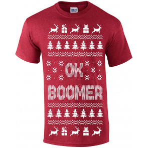 Ok Boomer Ugly Christmas  Theme T-Shirt