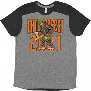 Oktoberfest 2021 Bigfoot Sasquatch In Leiderhosen With Boot T-Shirt