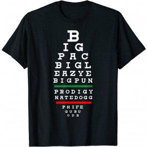 Old School Hip Hop Music Rap Legends Eye Chart 90s Hip-Hop T-Shirt