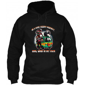 On A Dark Desert Highway Cool Wind In My Hair Horror Movies Characters Scoobydoo Halloween T-Shirt