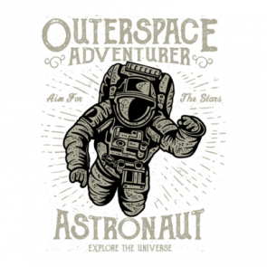 Outer Space Adventurer Astronaut Retro Recruitment Poster Tshirt