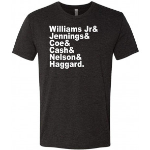 Outlaw Country Music Names Nelson Haggard T-Shirt