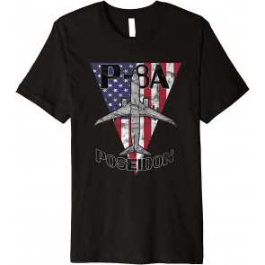 P-8 Poseidon Military Airplane Patriotic Vintage T-Shirt