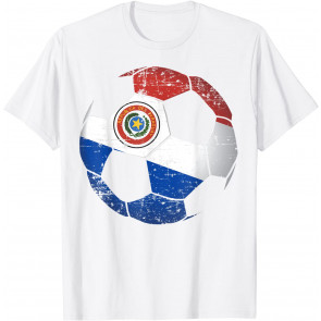 Paraguay Soccer Ball Flag Jersey  T-Shirt