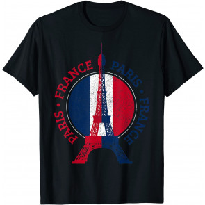 Paris France Eiffel Tower French Flag Travel Souvenir Gift T-Shirt