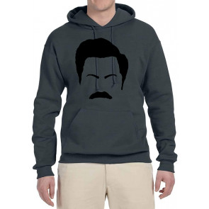 Parks And Rec Fans Ron Swanson Mustache Face Silhouette T-Shirt