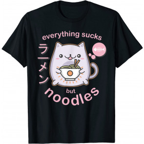 Pastel Goth Ramen Noodle Cat T-Shirt