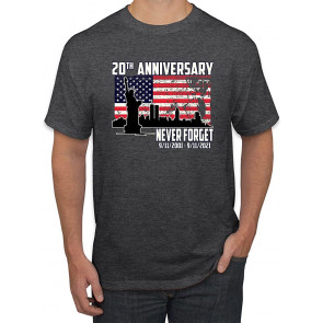 Patriot Day 9/11 Never Forget 20th Annivesary Americana/American T-Shirt