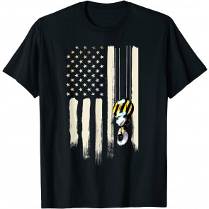 Patriotic American Flag Construction T-Shirt